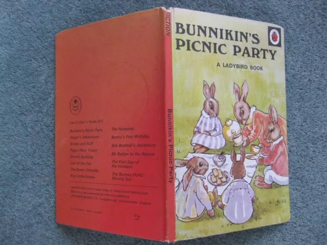 'Bunnikin's Picnic Party' Vintage Ladybird book series 401 60p NET Matt