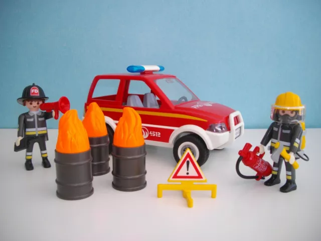 playmobil - la voiture de secours des pompiers - lot 37 -