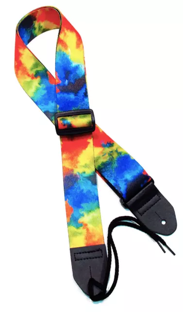 Tiedye Guitar Straps in bright color combinations by Legacy