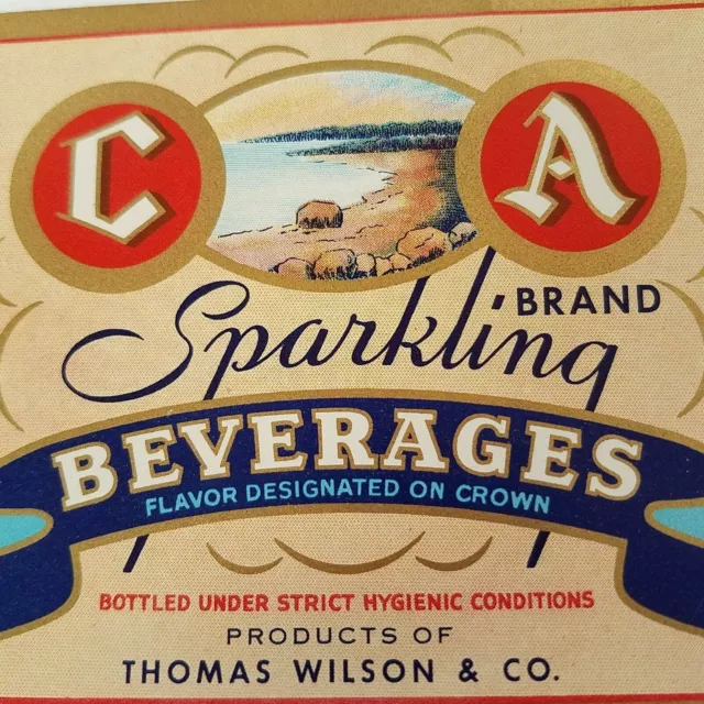 CA Brand Sparkling Beverages Label Thomas Wilson Company VTG Soda Advertisement