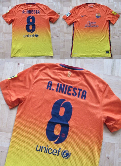Andres INIESTA #8 FC BARCELONA BARCA away jersey shirt NIKE 2012-2013 men SIZE M