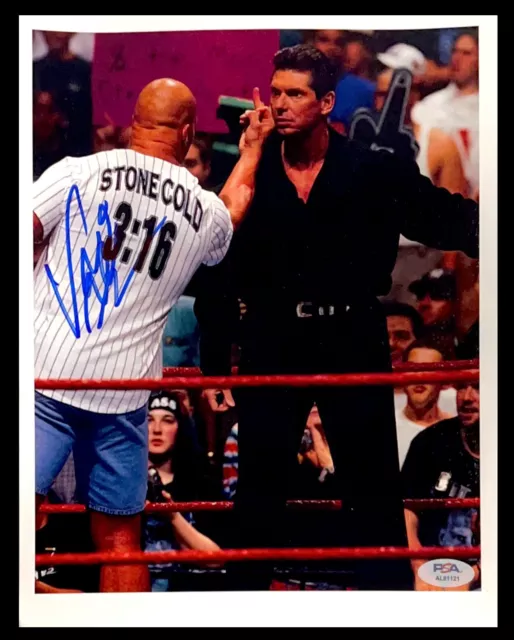 Wwe Vince Mcmahon Hand Signed Autographed 8X10 Wrestling Photo With Psa Coa Rare