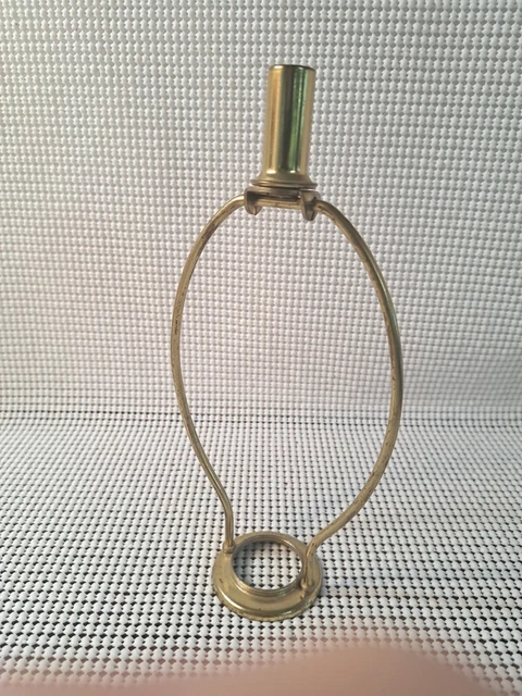 Vintage Steel Electric Table Lamp Brass Screw on Socket Harp With Finial Vintage Steel Electric Table Lamp Brass Screw on Socket Harp With Finial