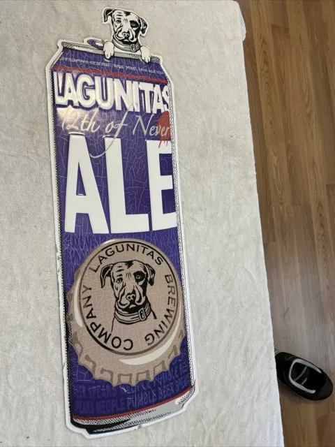 Lagunitas 12th Of Never Ale Metal Wall Sign Beer Bar Pub Man Cave 28 1/2”x9”