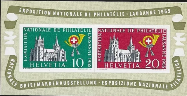 Schweiz Block 15 postfrisch, Nationale Briefmarkenausstellung ,Lausanne" 1955