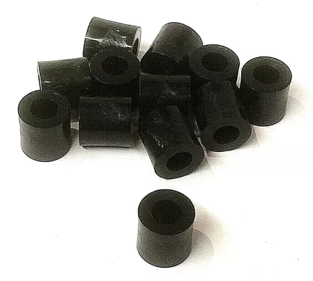 Black Nylon Plastic Spacers Pack of 12 - Standoff Washers M5 - 10mm