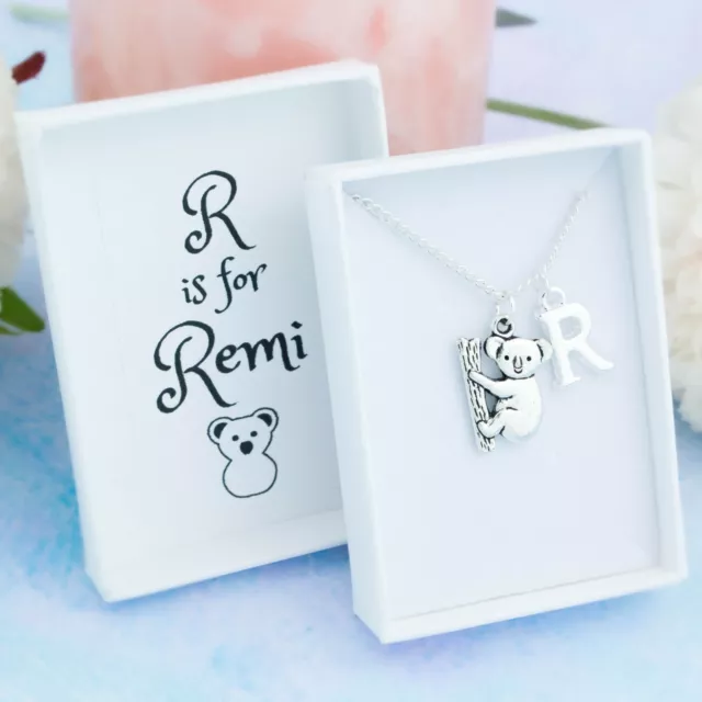 Koala Necklace, Personalised Gift, Childrens Jewellery, Australia Gift, Animal
