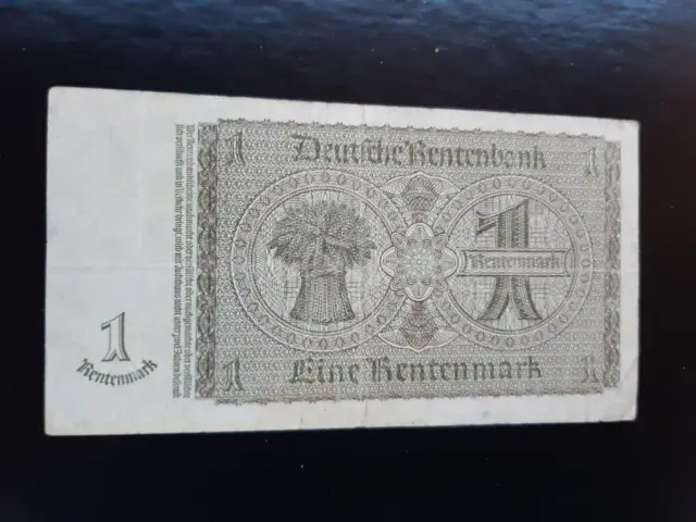 Allemagne Billet 1 Rentenmark 1937   Serie S⭐️ Germany Banknote ⭐️ 2