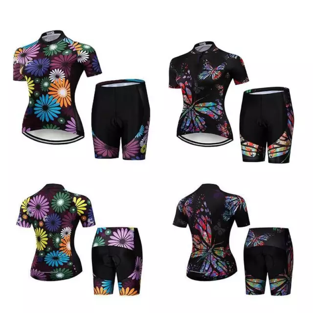 Women's Cycling Suit Gel Padded Cycling Shorts and Top Set Ladies Cycle Clothing