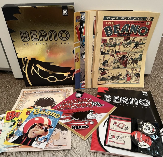Beano 80 Years Of Fun 2018 Collectors Box With Comics, Art, Fan Club Pack, Gift