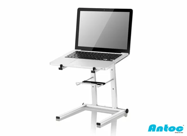 L1 Laptop Stand DJ Producer Foldable Solid Steel WhiteLightweight shelf dvs