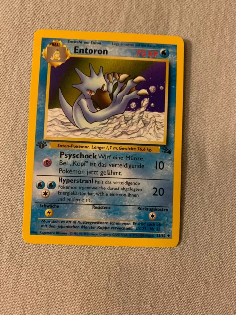 Entoron 1.Edition Fossil 35/62 Near Mint Selten Pokemon Sammlung Basis Jungle