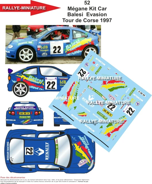 Planche De Décalcomanies 1/43 Renault Mégane Maxi Succi - Rallye Du Var 2009, Réf. 2878