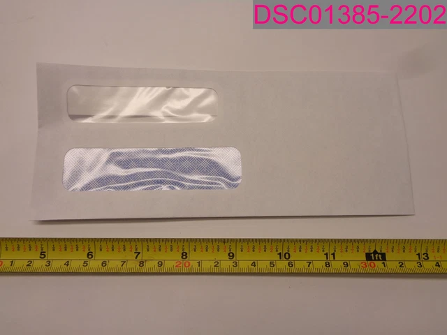 QTY=500; Quality Park Double Window Security Redi-Seal Envelopes 3-5/8"x8-5/8"
