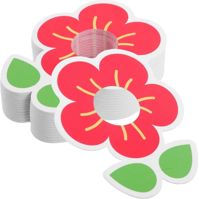 50 pièces porte-sucette pour enfants porte-sucette en papier fleur porte-sucette