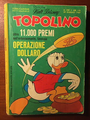 Topolino N° 709 - 29 Giugno 1969, + Cedola "I Regni Della Vita", Discreto/Buono!