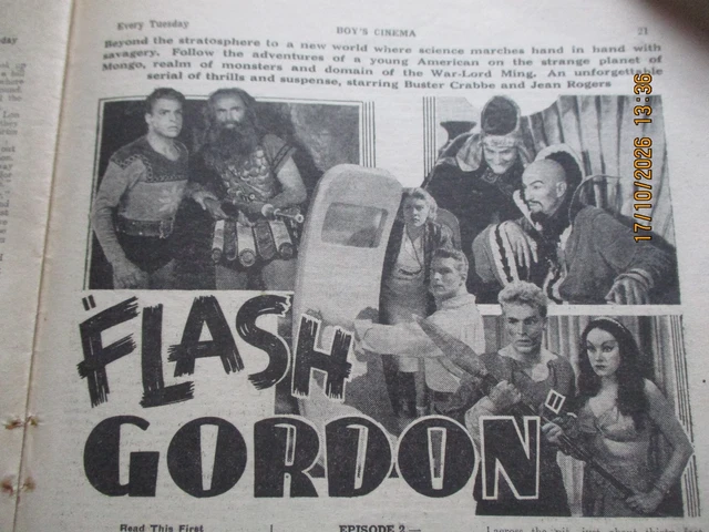 FLASH GORDON SERIAL story x 7 in Boys Cinema 1936 £42.30 - PicClick UK