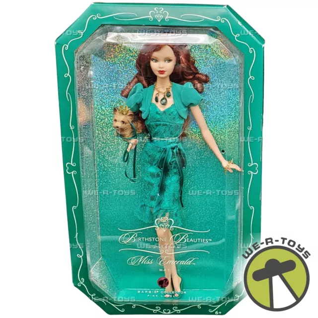 Miss Emerald Barbie Doll May Birthstone Beauties Collection 2007 Mattel NRFB