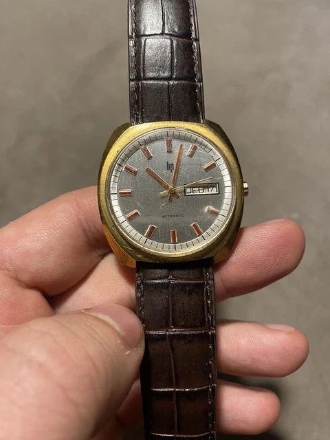 Montre Mécanique Vintage LIP Tonneau - Homme - Cadran Noir - Révisée