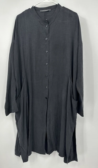 ELEMENTE CLEMENTE Lagenlook Black Dress Oversized XL Tencel $258