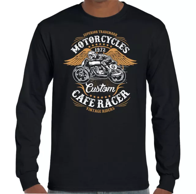 Custom Cafe Racer Mens Biker T-Shirt Motorbike Motorcycle Enthusiast Top Bike