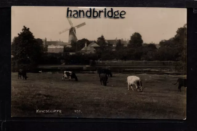 Kingscliffe, Village View with Windmill - north east of Corby - R. P. Postcard