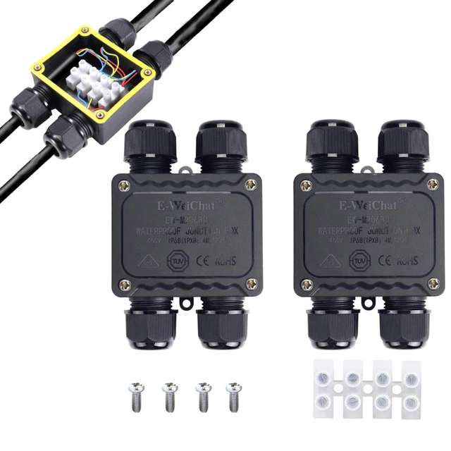 CTRICALVER IP68 Boîte de jonction étanche/ 4 4 voies Connecteur Étanche