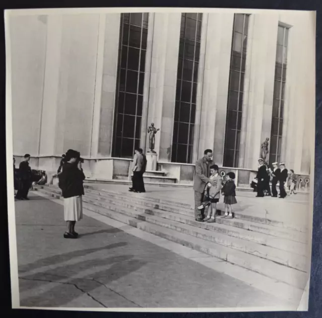 Foto Analogica Anonimo Verso 1950 Parigi Quadrato Trocadero