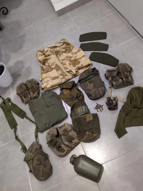 LOT MILITAIRE ARMÉE Paintball Airsoft Chasse Pêche Taille M Pouch