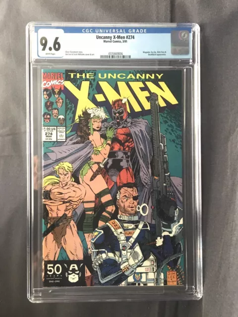 Uncanny X-Men #274 CGC 9.6 1991 Jim Lee Chris Claremont New Uncirculated Slab