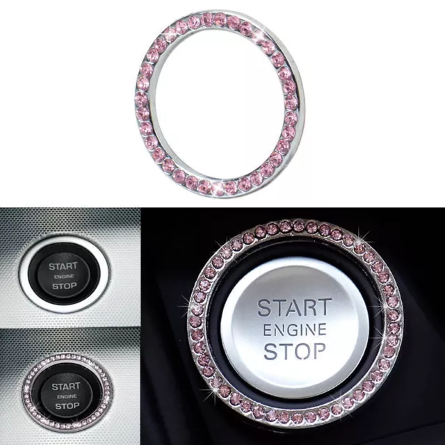 PINK AUTO START Stop Knopf Zigarette Feürzeug Ring für BMW