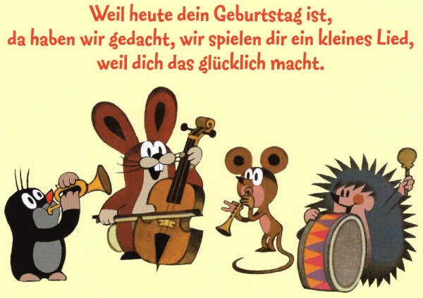 Der kleine Maulwurf "Sei nicht mehr traurig" Postkarte Ansichtskarte