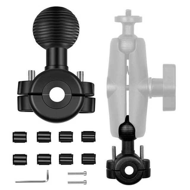 Adattatore testa a sfera strumenti auto 360 gradi lega di alluminio + parte in gomma, antiurto