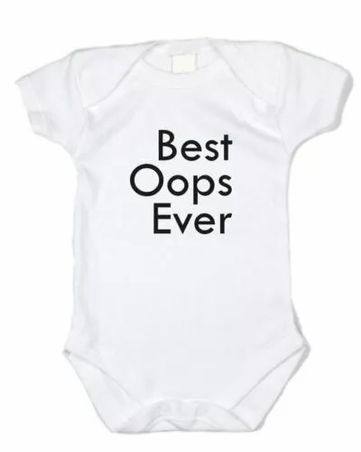 Best Oops Ever Announcement Funny Bodysuit Baby Shower Romper Aunty Dad Clothing