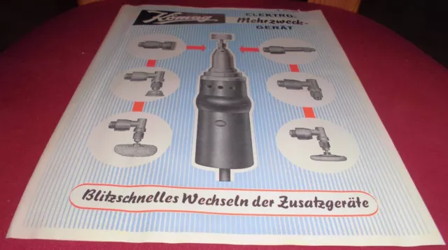 prospekt blatt alt elektro werkzeug mehrzweck gerät kömag1959 reklame werbung