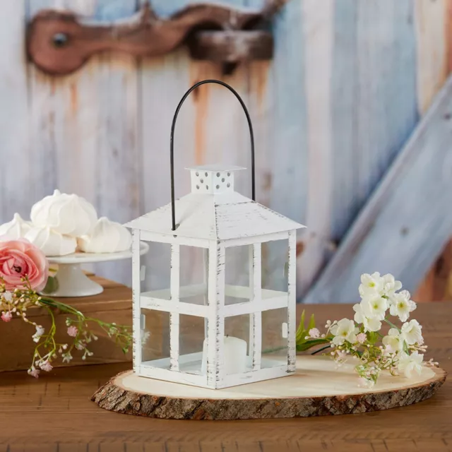 White Large Lantern Vintage Theme Rustic Wedding Table Decor Party Favor MW36942