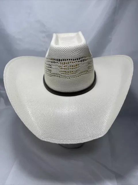 Atwood Long Oval Straw Cowboy Western Hat Size 6-3/4