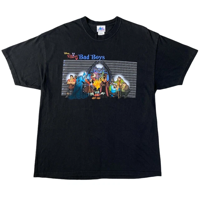 VINTAGE 90'S DISNEY Villains Bad Boys Shirt Mickey Disney Tee T