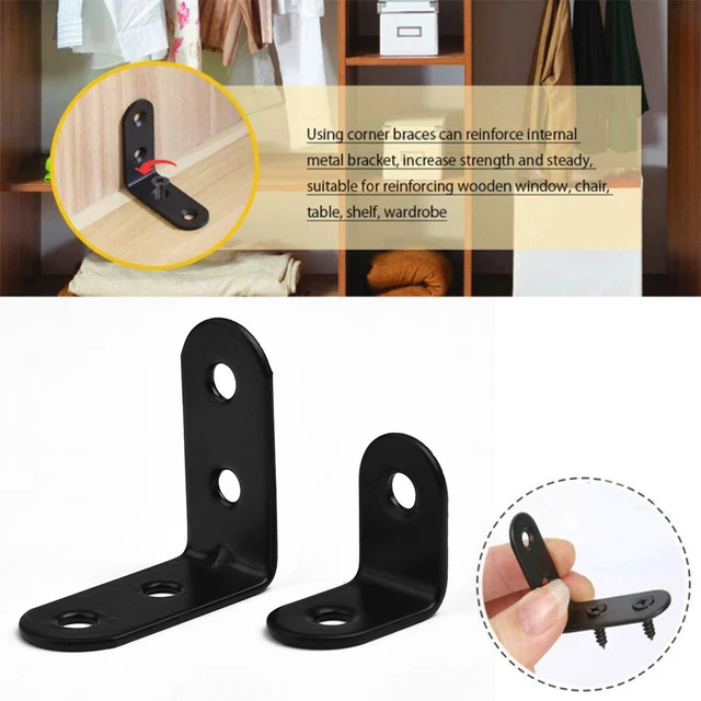 Stainless Steel 90° Right Angle Bracket Corner Brace Joint Shelf Support L Shape
