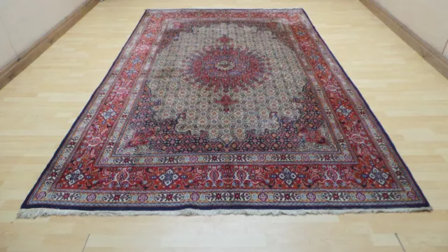 Large  PERSAIN CARPET HANDMADE RUGS Oriental living Room Vintage 10ft 5" x 6ft 8