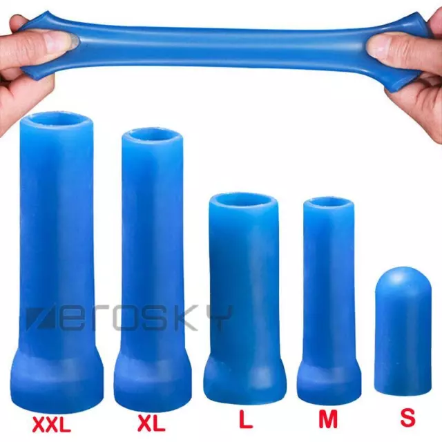 1PC Silicone Sleeve or Glans Protector Cap pump enlargement extender BLUE