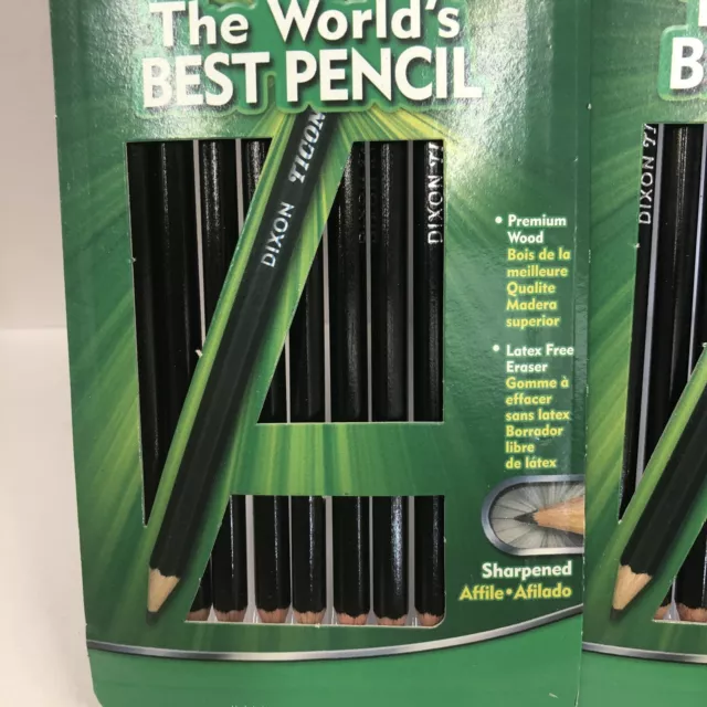 2 x Dixon Ticonderoga Premium Woodcase Pencils, #2 HB, Pre-Sharpened Black 10ct 3