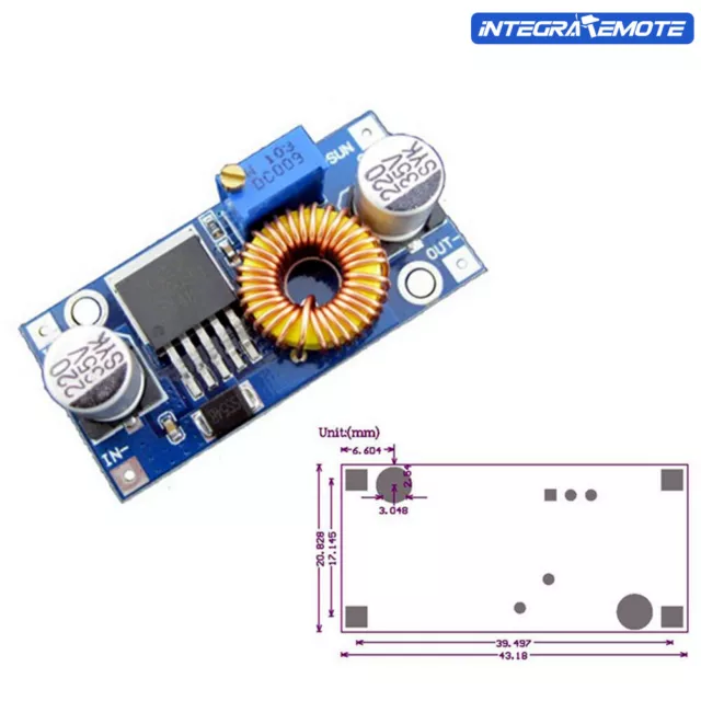 DC-DC Step Down Adjustable Power Supply Module LED Lithium Charger Board MAX 5A