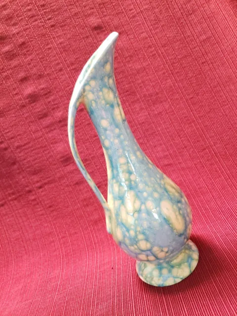 Vtg Holland Mold Small Bud Pottery Vase Pitcher With Handle, Mid Century Style