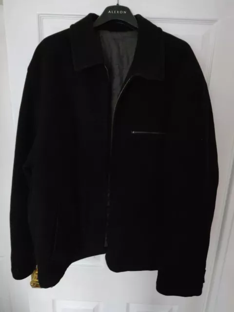 Marks and Spencer Mens Wool Blend Winter Military Style Coat XXL Black