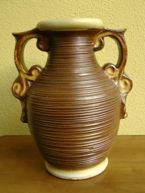 Bodenvase Vase Dümler & Breiden Germany braun Amphore 60er Jahre mid century