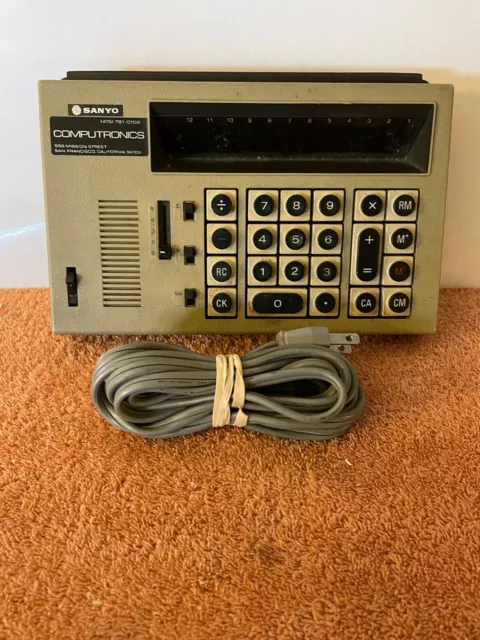 Vintage Rare retro calculator sanyo calculator BX 4