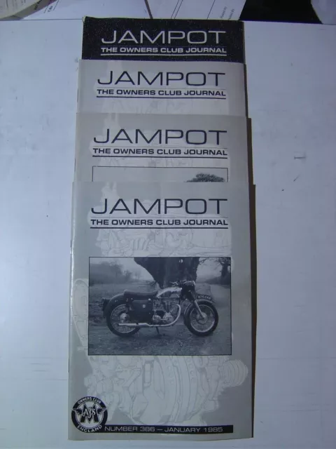 AJS & Matchless Owners Club Journal Jampot nos 386 Jan,394-7 Oct Nov Dec 1985