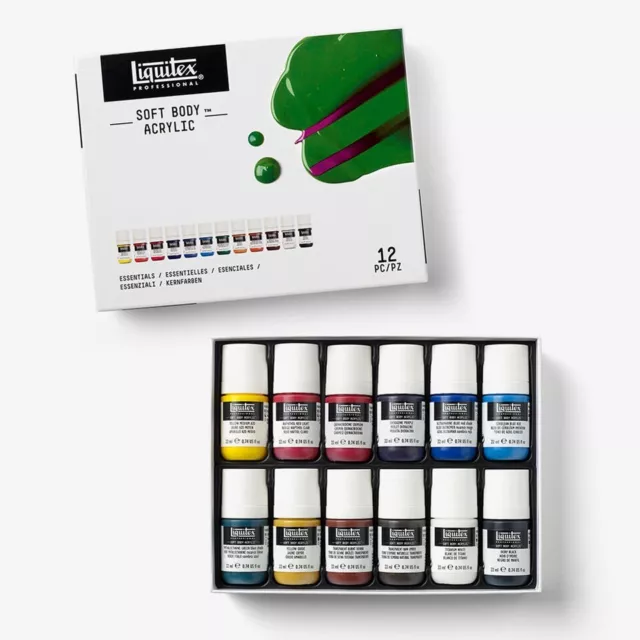 Liquitex : Professional : Soft Body Acrylic Paint : 22ml : Essentials Set of 12