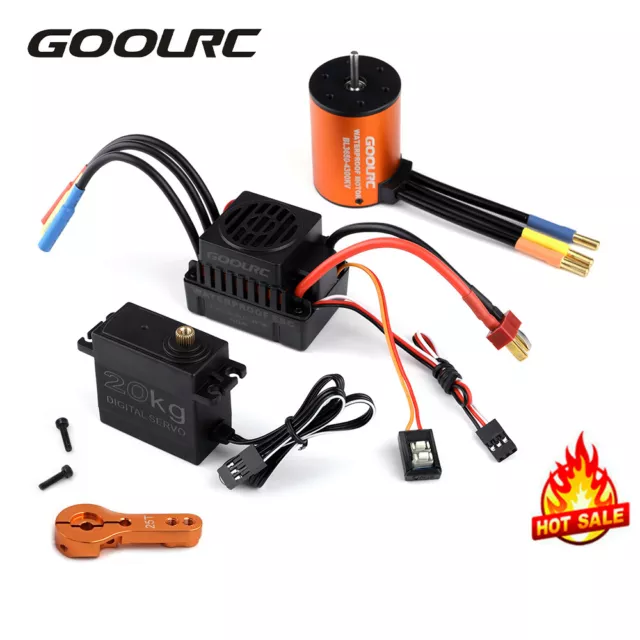 GoolRC Combo Set 3650 4300KV Motor 60 Brushless ESC 20kg Servo mit 25T Servoarm